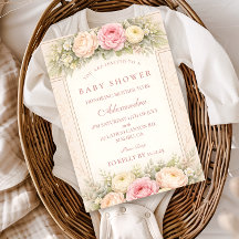優しいバラヌンカとローズガーデンのベイビーシャワー