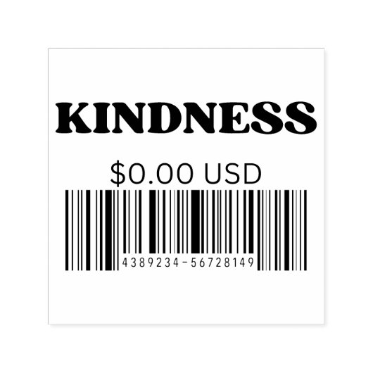 優しいバーコード前向き引用文の美的 セルフインキングスタンプ (デザイン)