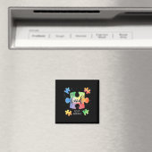 優しいパズル作品かわいい自閉症意識 マグネット (インサイチュ (食洗機))