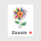 優しいヒマワリ – 自閉症意識 シール (シート)