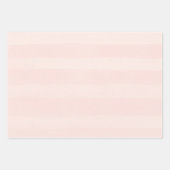 優しいピンクとクリームの水彩花とさりげないストライプ ラッピングペーパーシート (正面2)