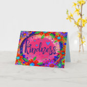 優しいピンクのフローラお洒落感動的おもしろい カード (黄色い花)