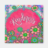 優しいピンク感動的のかわいらしフローラ マグネット (正面)