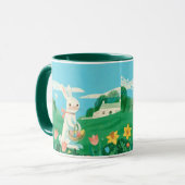 優しいファーマーバニーのKind+Ones+Whimsicalコーヒー マグカップ (正面左)