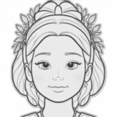 優しいプリンセス – 恵みの物語 シール (正面)