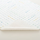 優しいベイビーボーイ アルファベット ABC パステルカラー ブルー シェルパブランケット (3/4)