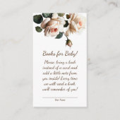 優しいベージュのローズガールのベビーシャワーブック 赤ちゃんのための本 エンクロージャーカード (正面)