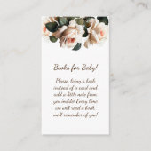 優しいベージュバラガールベビーシャワーブズベビー エンクロージャーカード (正面)