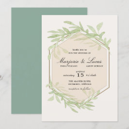 優しいボタニカル ウェディング招待状 招待状