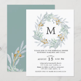 優しいボタニカル リハーサルディナー招待状 招待状