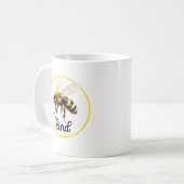 優しいマルハナバチの水彩画 自然 コーヒーマグカップ (正面左)