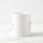 優しいマルハナバチの水彩画 自然 コーヒーマグカップ (中央)