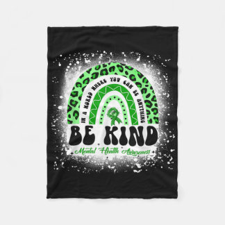 優しいメンタルヘルス認識度ヒョウ虹メイ フリースブランケット