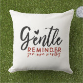 優しいリマインダーあなたは価値のある装飾用クッション アウトドアクッション (芝生)