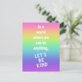 優しいレインボーグラデーションはがき ポストカード (スタンド正面)