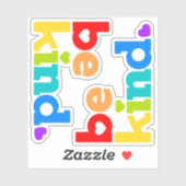 優しいレインボーグラフィックスローガンハートx2 シール (シート)