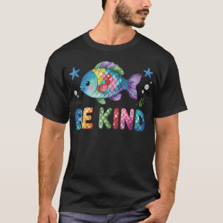 優しいレインボーフィッシュの前向きな励まし Tシャツ