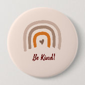 優しいレインボーモダンカラーの多様性 缶バッジ (正面)