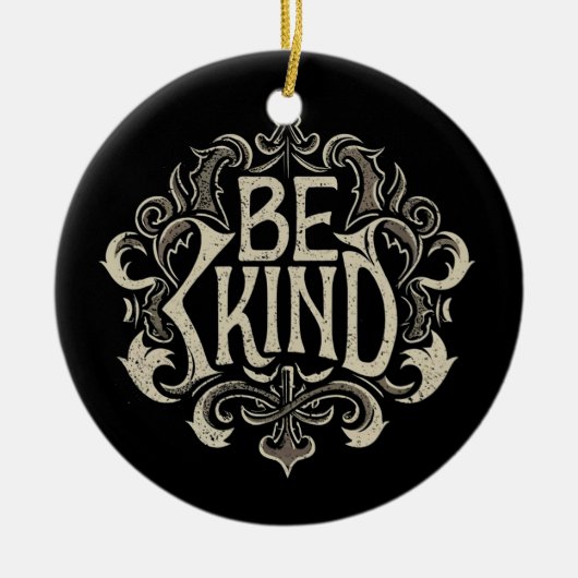 優しいレトロ セラミックオーナメント (正面)