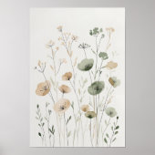 優しいワイルドフラワーの花開き ポスター (正面)