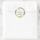 優しいヴィンテージスタイルの金ゴールド体バターラベル ラウンドシール (バッグ)