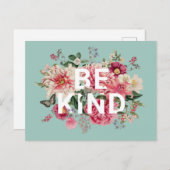 優しいヴィンテージ感動的の花 ポストカード (正面/裏面)