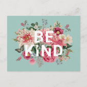 優しいヴィンテージ感動的の花 ポストカード (正面)