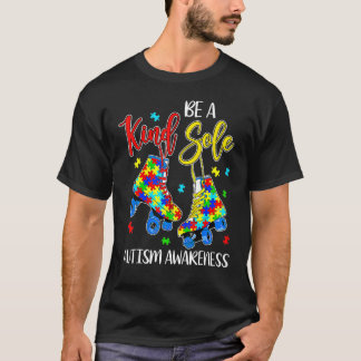 優しい一本の足 自閉症啓発 パズル シューズ Be Ki Tシャツ