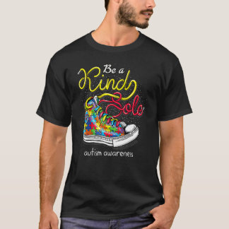 優しい一歩を 自閉症啓発パズル シューズ Be Ki Tシャツ