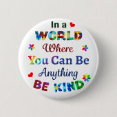 優しい世界で 缶バッジ (正面)