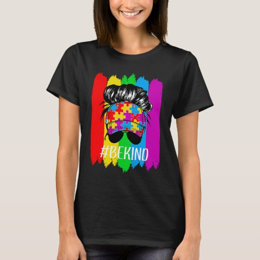 優しい世界で Autism Awareness Tシャツ (正面)