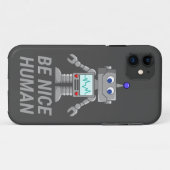 優しい人でいてね 可愛い ロボット 面白い Case-Mate iPhoneケース (裏面(横))