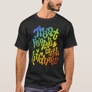 優しい人を扱うアンチいじめ虹P Tシャツ