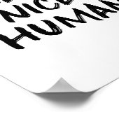 優しい人間のタイポグラフィ引用文 ポスター (角)