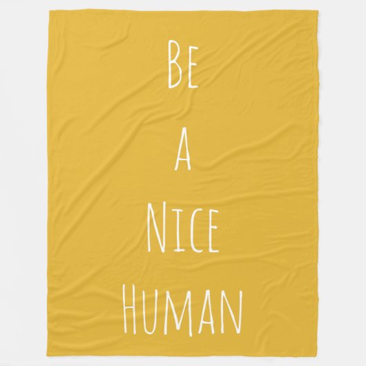 優しい人間の親切ことわざミニマル フリースブランケット (正面)