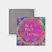 優しい人間の親切さに感動する紫である マグネット (正面/裏面)