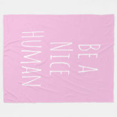 優しい人間の親切なことわざかわいいピンク フリースブランケット (正面(横))