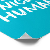 優しい人間の青い親切な引用文をする ポスター (角)