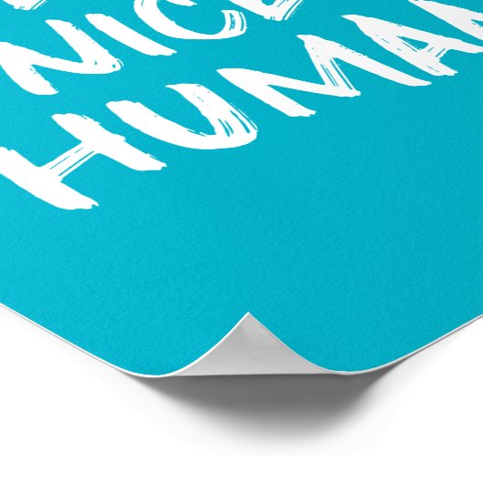 優しい人間の青い親切な引用文をする ポスター (角)