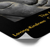 優しい仏顔石彫刻 ポスター (角)