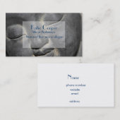 優しい仏顔石彫刻 名刺 (正面/裏面)