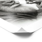 優しい伴侶: 老人と狐の壁掛けアート フォトプリント (角)