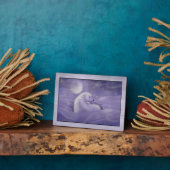 優しい冬のポーラーベアと子どものプレート フォトプラーク (側面)