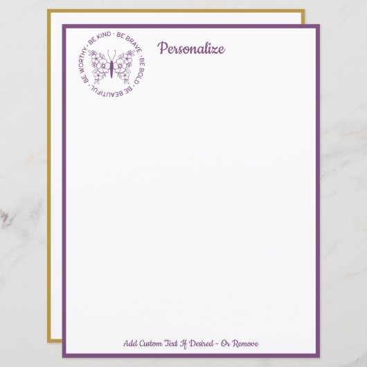 優しい勇気ある引用文-カスタム文房具 (正面/裏面)