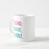 優しい勇気を出せ感動的よ引用文 コーヒーマグカップ (正面左)