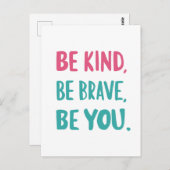 優しい勇気を出せ感動的よ引用文 ポストカード (正面/裏面)