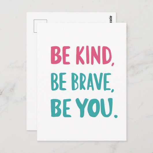 優しい勇気を出せ感動的よ引用文 ポストカード (正面/裏面)