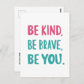 優しい勇気を出せ感動的よ引用文 ポストカード (正面/裏面)