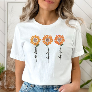 優しい勇気を持ってTシャツ、女性のモチベーション Tシャツ