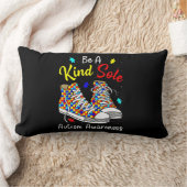 優しい唯一の自閉症意識レインボートレンディーPuz ランバークッション (ブランケット)